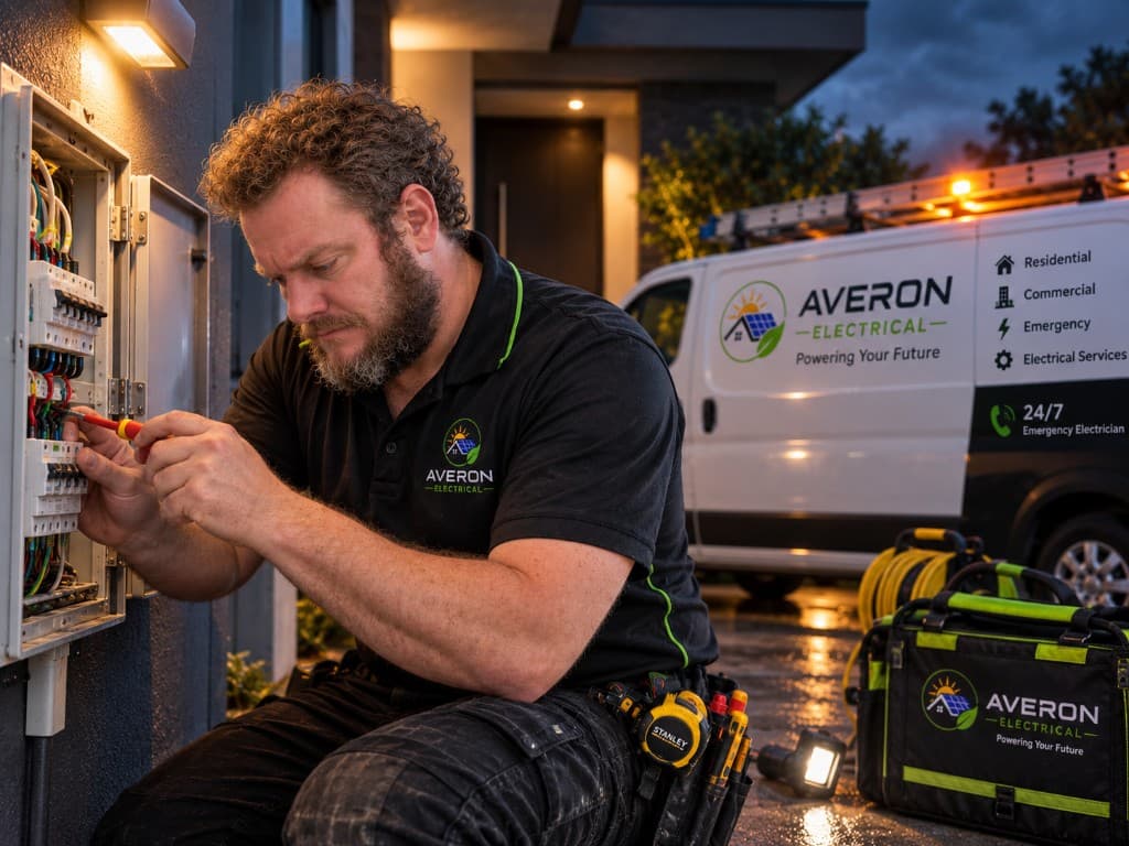 Averon Electricals electrician on an emergency callout