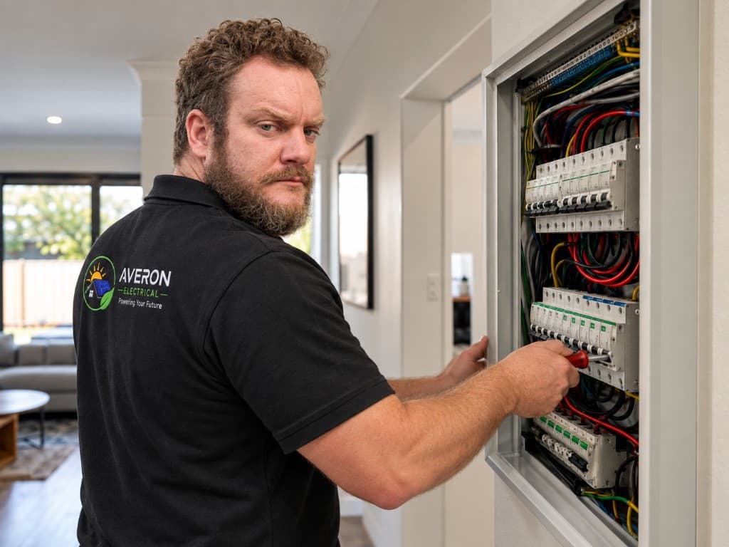 Licensed Averon Electricals technician providing professional service